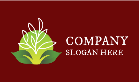 Beyaz Bitkiler Yeşillik Logosu