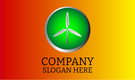 Logotipo de Vegetación de Turbina Eólica