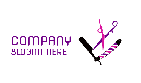 Logo Del Parrucchiere Del Rasoio Del Barbiere