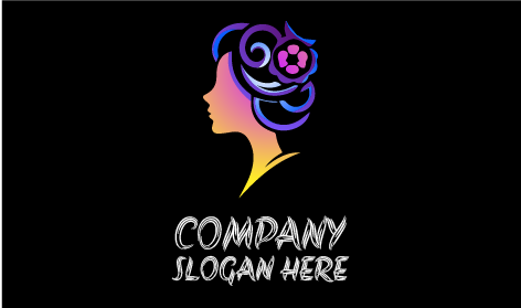 Logotipo De Peluquería De Diseño Floral