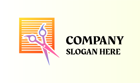 Logo Hairdresser Sharp Scissors