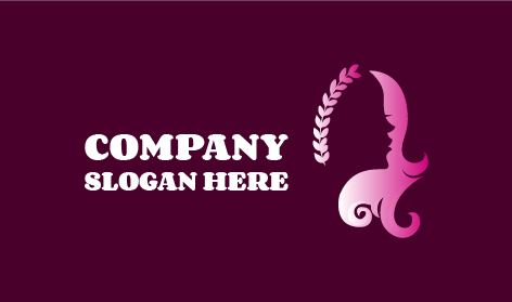 Logotipo De Peluquería Fashionista Rosa