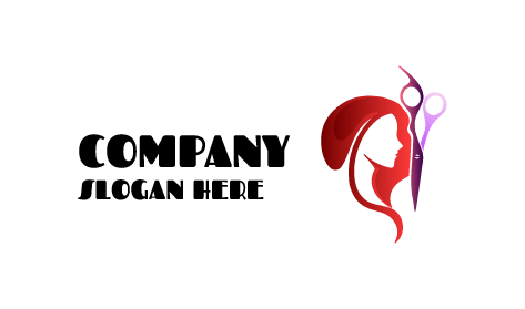 Logo Parrucchiere Tintura Rossa