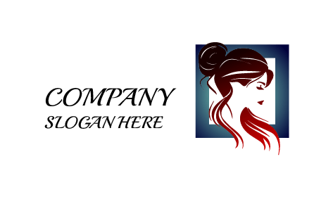 Logo Parrucchiere Sfumato Rosso