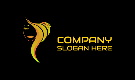 Logotipo De Peluquería Dorado De Moda