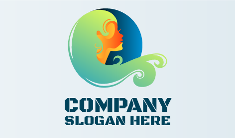 Logo Parrucchiere Volto Di Donna