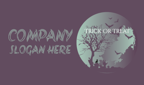 Schwarze Krähe Halloween-logo