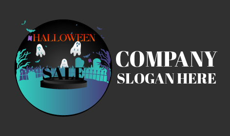 Schwarzes Sale-wortmarken-halloween-logo