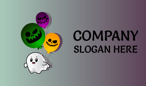 Buntes Halloween-ballon-logo