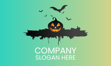 Fliegende Krähe Halloween-logo