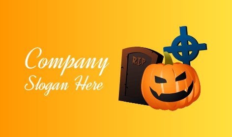 Orangefarbenes Kürbis-halloween-logo