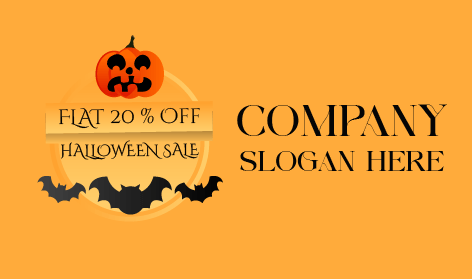 Halloween-logo Mit Sale-tag