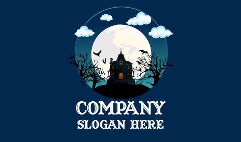 Kleines Wolken-halloween-logo