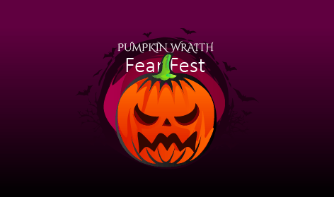 Gruseliges Orangefarbenes Kürbis-halloween-logo