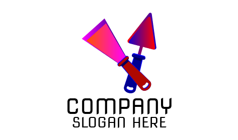 Logotipo Do Faz-Tudo De Espátulas De Tijolo