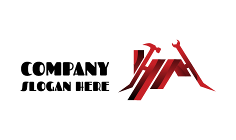 Logotipo De Faz-Tudo Vermelho Escuro