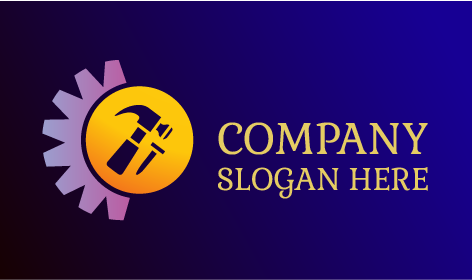 Logotipo Do Faz-Tudo Do Martelo De Engrenagem