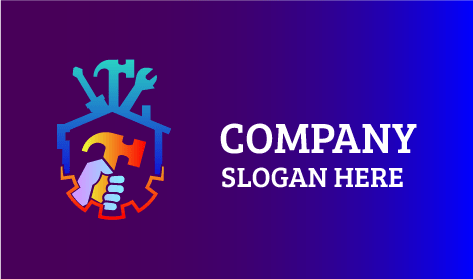 Logotipo Do Martelo De Tijolo Do Faz-Tudo