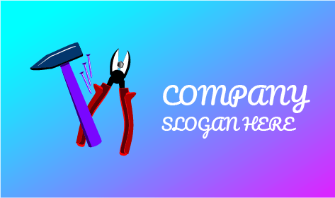 Logotipo Do Prego Do Martelo Do Faz-Tudo