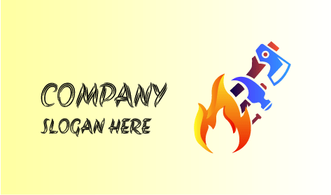 Logotipo De Fogo Laranja Do Faz-Tudo