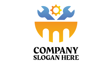 Logotipo Do Faz-Tudo Para Reparação De Máquinas