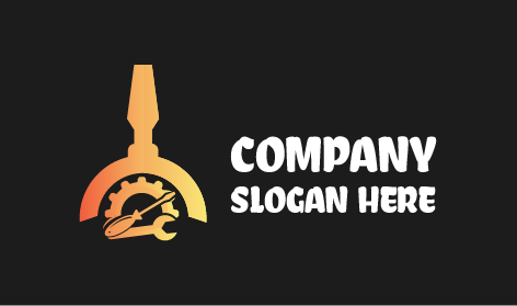 Logotipo De Faz-Tudo De Chave De Fendas Laranja