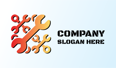 Logotipo De Servicio De Reparación De Personal De Mantenimiento