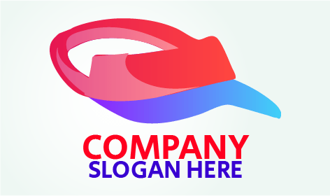 Pastellrosa Visierhut Logo