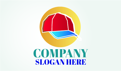 Red and Blue Trucker Hat Logo