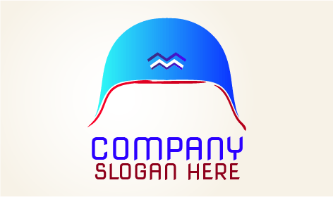 Schlankes Helmmützen Logo