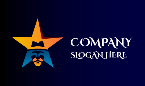 Logo De Chapeau De Dessin Animé Étoilé