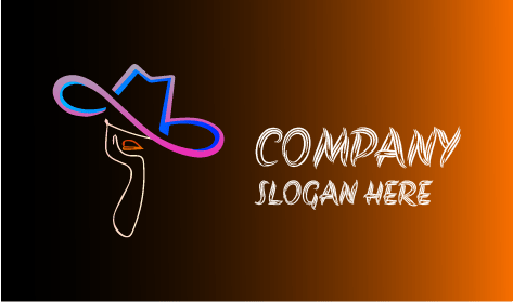 Logo De Chapeau De Femme Élégant