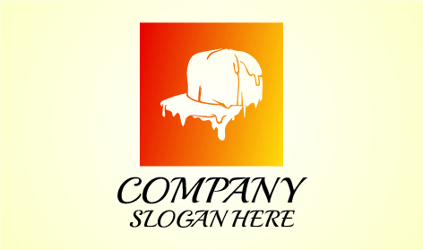 Logo Du Chapeau Fondant Blanc