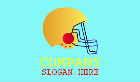 Gelbes Fußball Hut Logo