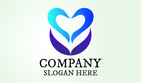 Cura E Supporta Il Logo Del Cuore