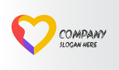 Logo Hati Berwarna Warni