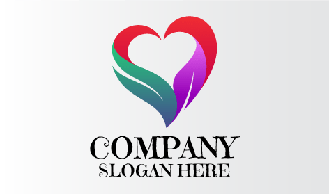 Logotipo De Coração De Casal Apaixonado