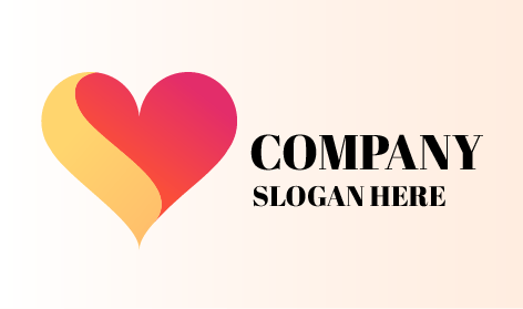 Logotipo De Corazón Degradado Rosa Y Amarillo
