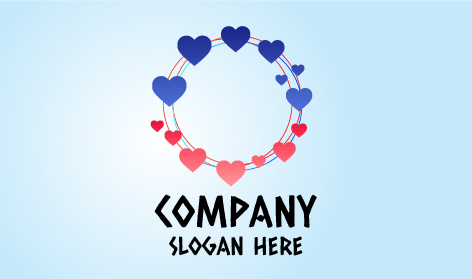 Logotipo Do Anel De Corações