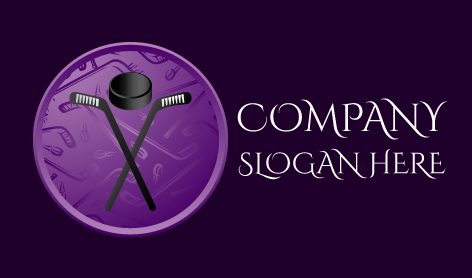 Logo Hoki Bersilang Hitam