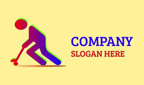 Logo Pemain Hoki yang Tangguh