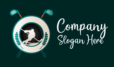 Logotipo De Atleta De Hóquei