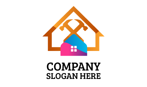 Claw Hammer Home Improvement Logo