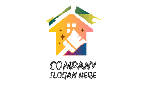 Shiny Paint Home Improvement Logo