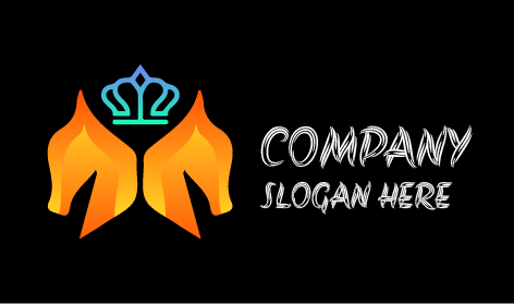 Logotipo De Caballo Naranja Llamativo