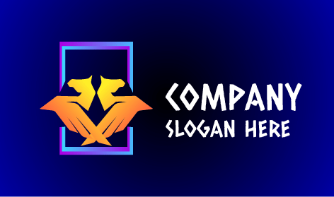 Logo Mit Geflügeltem Pferd Mit Farbverlauf