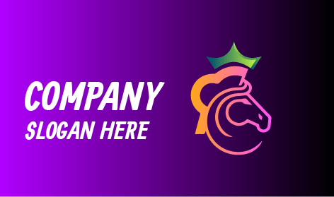 Logotipo Del Caballo Con Corona Verde