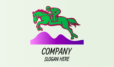 Logotipo Del Caballo De Polo Verde