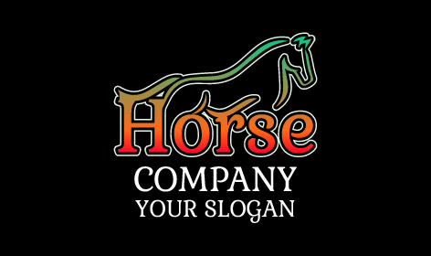 Horse Abstract Outline Logo