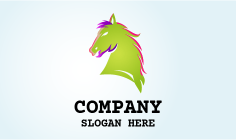 Logotipo De Caballo Semental Verde Lima